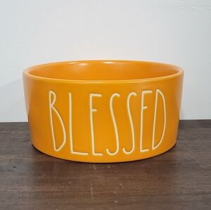 Rae Dunn 'Blessed' Ceramic Dog Dish